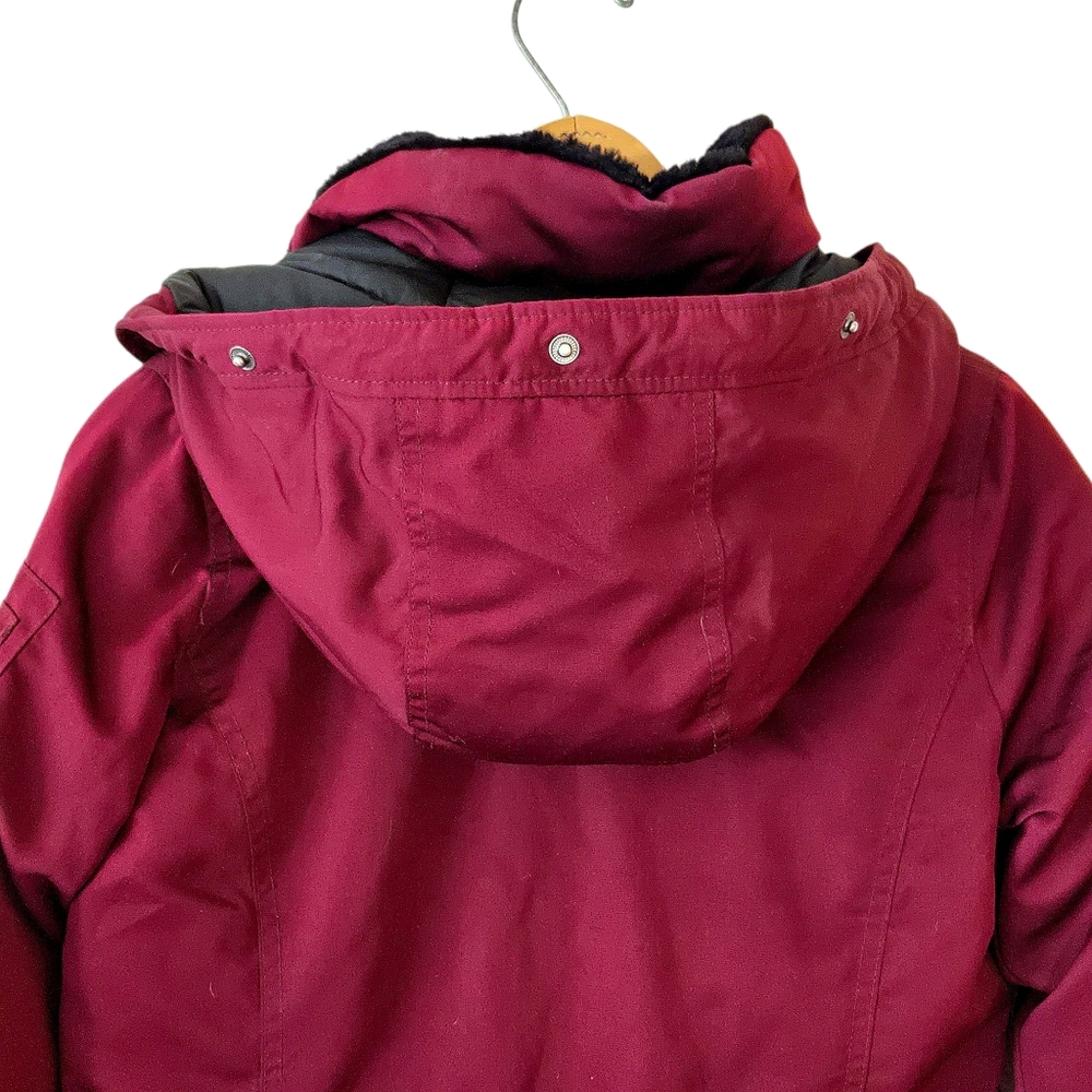 Hollister Ultimate Down Jacket Hooded Burgundy Red, Outdoors Skiing Winter XS - Picture 8 of 15
